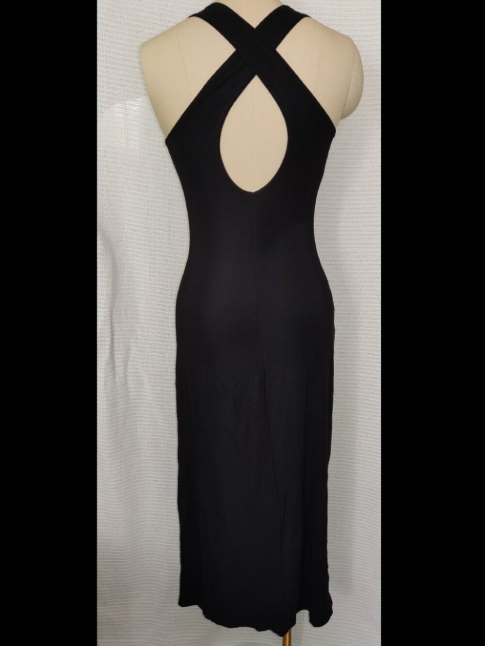 Long Black Dress | Crisscross Back